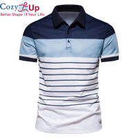 Cozy Up โปโลแขนสั้นเสื้อผสมชุดทำงานผ้าฝ้ายแบบไม่เป็นทางการสังคมลายพิมพ์