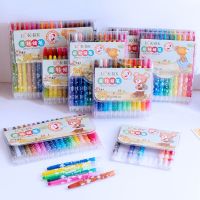 Multi-color rotating crayon set kindergarten 24 color crayons 12 colors childrens crayons are safe non-toxic and not dirty hands