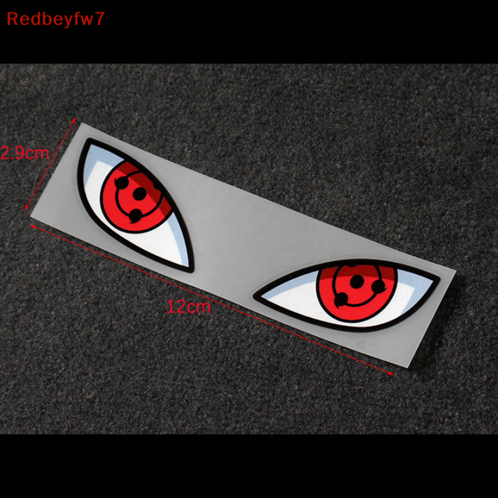 re-devil-eyes-สติกเกอร์ไฟเบรกรถยนต์สติกเกอร์ติดหมวกกันน็อครถยนต์ไฟฟ้าหน้าต่างด้านหลังสติกเกอร์สะท้อนแสงสำหรับรถจักรยานยนต์