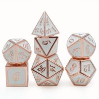 【✆】 สังกะสีโลหะผสมโลหะ Polyhedral ลูกเต๋าชุด D4 D6 D8 D10 D12 D20เหมาะสำหรับ DND RPG MTG Board เกม