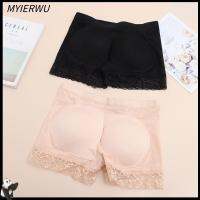 MYIERWU ผ้าฝ้าย สีเบจ สีดำ นุ่มดี Push-up นักกีฬายก ก้นยก pantie กางเกงขาสั้น ไม่มีรอยต่อก้นสะโพก Enhancer กางเกง ชุดชั้นในเบาะ