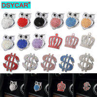 DSYCAR 1ชิ้นรถเครื่องยนต์เริ่มหยุดปุ่มตกแต่งปกกด B Ling รถคริสตัล Rhinestone แหวนสัญลักษณ์สติ๊กเกอร์ป้องกันรอยขีดข่วน