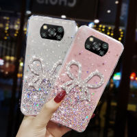 เคสสำหรับ Xiaomi Poco X3 NFC Pro เคสโทรศัพท์ลาย X3แวววาวหรูหราประดับด้วยดวงดาวบนท้องฟ้าประดับพลอยเทียมสวยงามรูปผีเสื้อผู้หญิงเคสซิลิโคนนิ่มกันกระแทกฝาครอบด้านหลัง