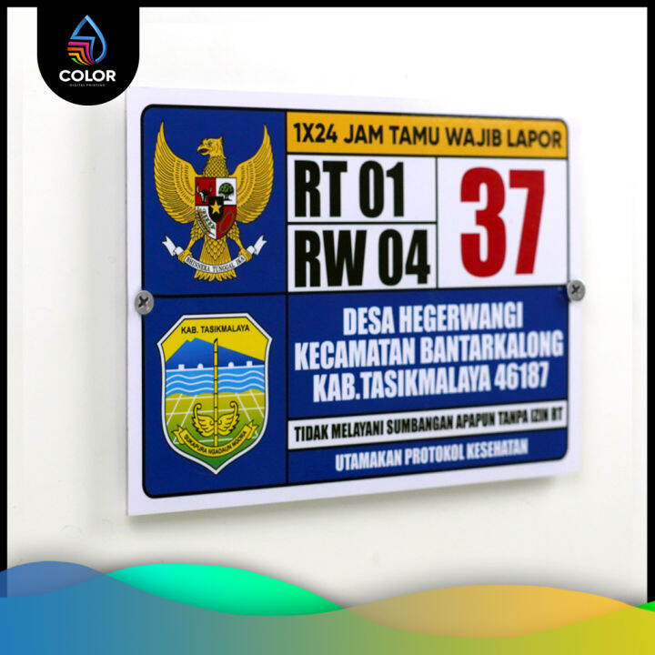 Nomor Rumah Akrilik Custom / Nomor Rumah Custom Stiker On Akrilik