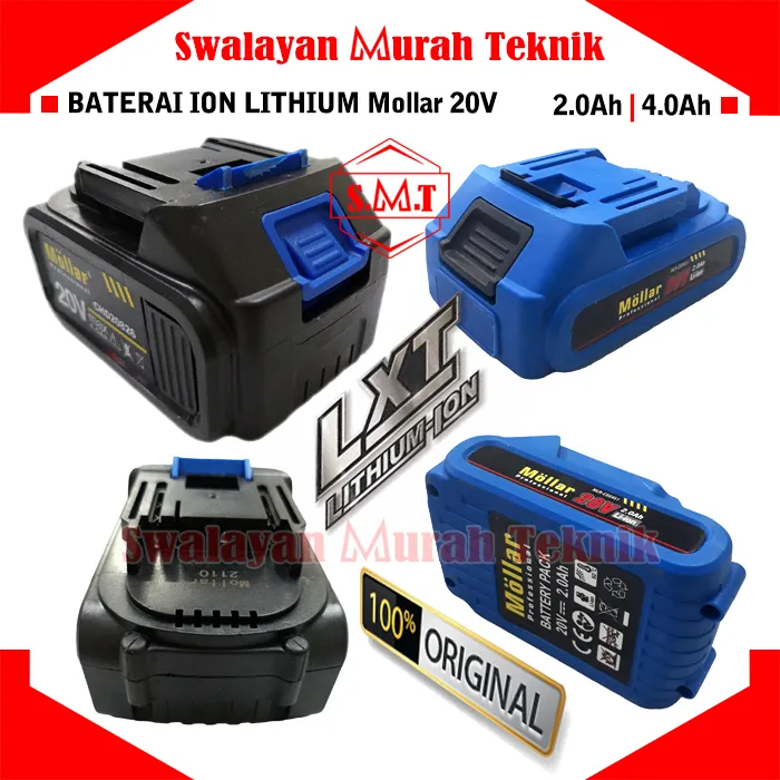 Baterai 20V Untuk Mesin Cordless Mollar Original Battery 20 Volt LXT ...