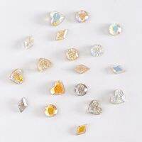 Rhinestones for Nails 5Pcs 6-10mm Crystals /Relief for Rhinestone Love/Square/Round Special-shaped Tips Stones Diamond Gems