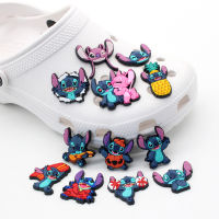 Crocs Jibbitz ตัวติดรองเท้ามีรู 1ชิ้นน่ารัก ตัวการ์ตูน Stitch PVC เครื่องประดับรองเท้า รองเท้า DIY อุปกรณ์เสริมหมุดสำหรับเด็ก ของขวัญ