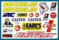 Michelin Team Cabin Honda (สีแดง) สติกเกอร์ สติกเกอร์แต่งรถ สำหรับรถมอเตอร์ไซค์และรถยนต์ รถแข่ง ชิ้นส่วนและอะไหล่มอเตอร์ไซค์ จำนวน 1 แผ่น