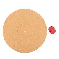 Cork Turntable Mat NonnSlip for 12 Inch LP Vinyl Record with 45 RPM Record Adapter