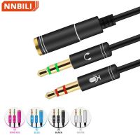 3.5mm Headphone Stereo Audio Mic Y Splitter 3.5 mm Audio  Microphone to 4 Pole Jack Aux Adapter for 4 pin 3.5mm Plug Earphone Cables