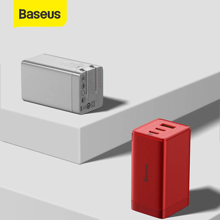 Baseus 65W GaN3 Pro Collapsible Fast Charger Type C PD USB Charger with