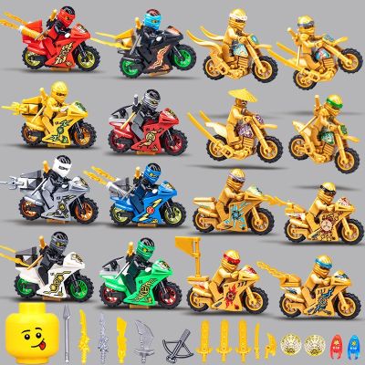 Chinese Building Blocks Phantom Ninja Figure Golden Motorcycle Boy Assembled 2023 New Toy Birthday Gift 【AUG】
