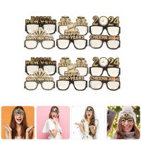 UEETIQ【Hot Sale】 12pcs 2024 New Years Eve Party Eyeglasses 2024 Celebration Party แว่นตา Party Favors