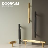 Dooroom ทองเหลืองลายเฟอร์นิเจอร์จับทองเหลืองที่ทันสมัยสีเทาตู้เสื้อผ้าโต๊ะเครื่องแป้งตู้คณะรัฐมนตรีลิ้นชักกล่องรองเท้าไวน์บาร์ดึงลูกบิด