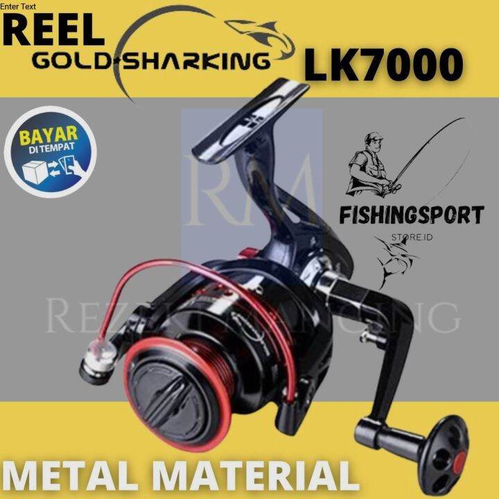 Reel Pancing Pantai Laut Gold Sharking LK7000 Spinning 4.71 Ball