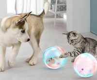 Cat Toy Rolling Small Squirrel Teasing Cat Stick Simulation Mouse Automatically Training Toy Kitten Touch Sounding Pet Supplies Toys