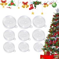 Clear Fillable Ornaments Balls Christmas Transparent Ball Ornaments Clear Baubles Christmas Tree Decorations Baubles for Birthday Party Wedding Decor pretty well