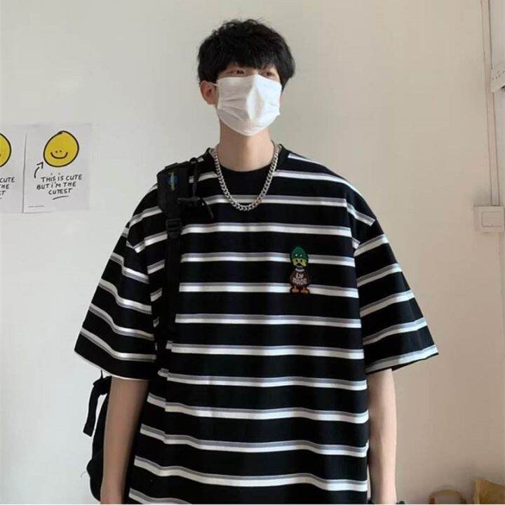 striped-embroidery-short-sleeved-t-shirt-mens-summer-new-loose-casual-ins-half-sleeved-clothes-hong-kong-style-trendy-all-match-t-shirt