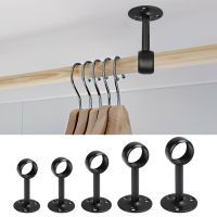 ❀ Stainless Steel Curtain Rod Ceiling-Mount Bracket Curtain Clothes Hanging Rod Holder Wardrobe Tube Rail Home Accessories