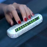 Bling Car Temporary Parking CardAuto Phone Number Card Plate Privacy Protection Instantly Switch The Number of Display and Hide