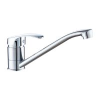 Hotel Modern Sink Washbasin Kitchen Faucet Bathroom Traditional Single Lever Home Hot Cold Water Mixer Tap Long Spout Silver