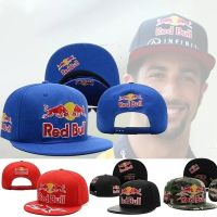 Red Bull Embroidered Baseball Hat Hip Hop Style Hat Adjustable Flat Top Outdoor Sports Hat