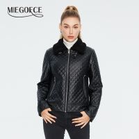 ✽▪◐ MIEGOFCE 2023 New Color Short Coat Fur Collar Womens Jacket Streetwear Parka C23665