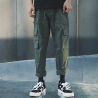 CODhuanglan212 2020 New Summer Mens Black Army Green Harem Cargo Pants Streetwear Straight Men Loose Casual Pants Ankle Length Slacks Trousers