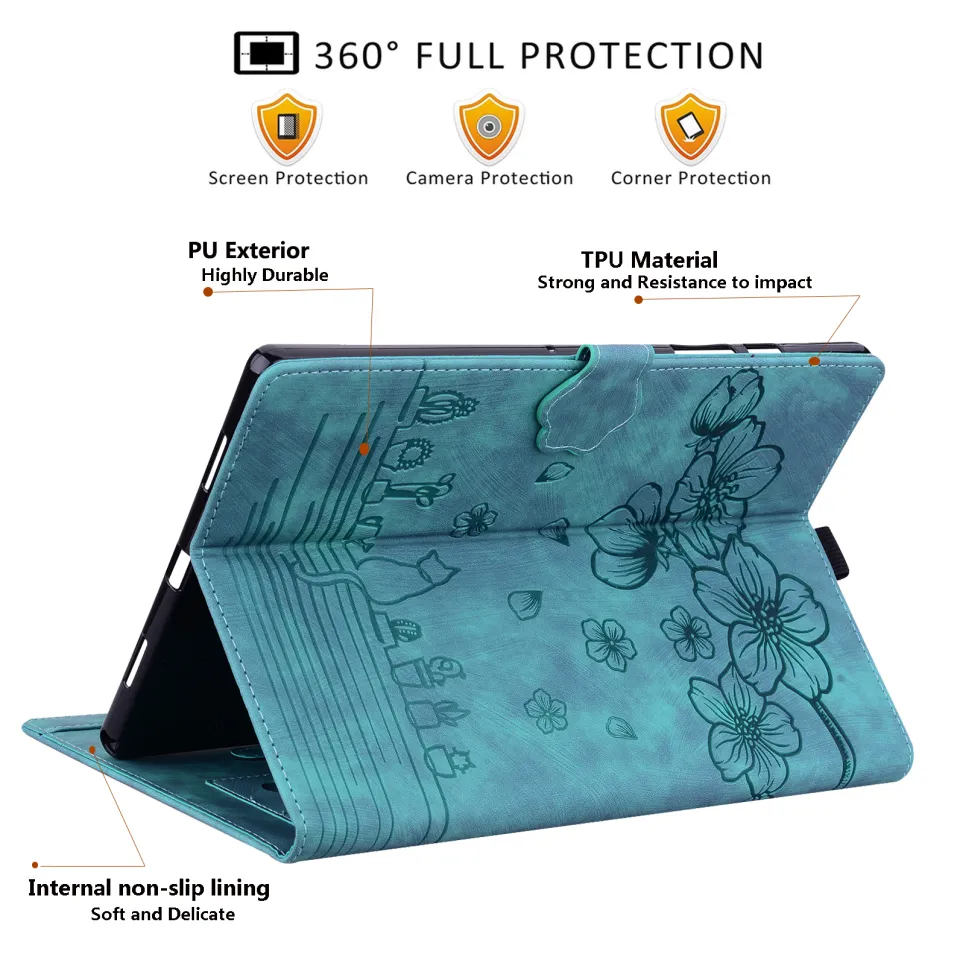 For Kindle Scribe 2022 Case 10.2 PU Leather Soft Silicon Back For