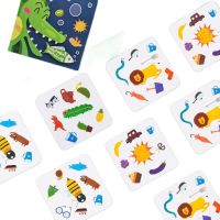 2 Types 54pcs Animal Memory Matching Pairing Spot it Card Puzzle Parent-child Interactive Party Board Game Toys For Children