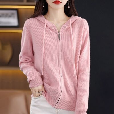 2023 Autumn Pullover Sweater Womens Knitted Sweater Hoodie Hoodie Hooded Jacket Zipper Wool Sweater for Hair 2023