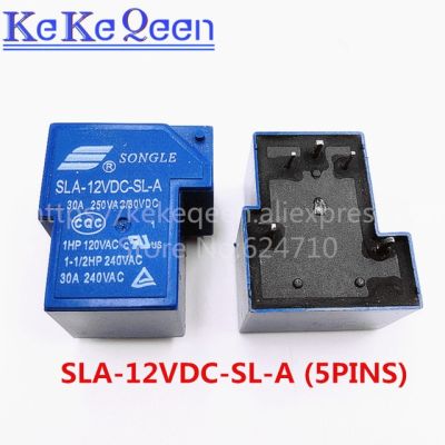 รีเลย์ไฟฟ้า Sla-05vdc-Sl-A Sla-12vdc-Sl-A Sla-24vdc-Sl-A Sla-48vdc-Sl-A 5V 12V 24V 48V 30a 5pin T90กลุ่มของเปิดตามปกติ