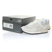 HOT New 【Original】 NB* U 574 White Gray Breathable Shock Absorption Running Shoes