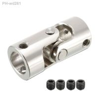 Uxcell 5-10mm Rotatable Universal Joint Steering Gear U Joint Stainless Steel Coupler Shaft Coupling Silver Tone