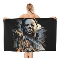 【CC】❁❄  Michael Myers Knives Scary Movie Beach Microfiber Shower