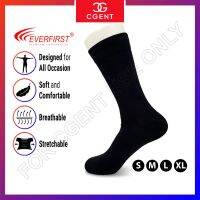 EverFirst Black Socks School Leisure Casual Sports Office Stokin Hitam Sekolah Lepak Senaman Office 黑袜 学生 上班 休闲 运动