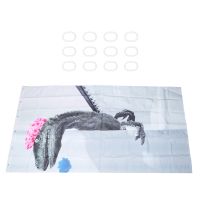 Lovely Bathing Dinosaur Print Shower Curtain Waterproof Bathroom Curtain Shower Accessories Bath Curtain180x180Cm