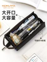 High-end Janpan original Square Folio Extended Pencil Case Korean Style Creative Pencil Case Portable Handy Folio Square Canvas Pencil Case Large Capacity Student Pencil Case Storage Bag