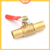 Aleaty? 12mm hose barb Inline brass Water/Air Gas Fuel line ปิดวาล์วบอล