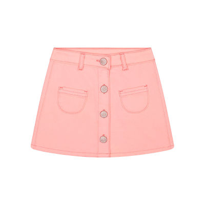 กระโปรงเด็กผู้หญิง Mothercare pink denim button-up skirt VF243
