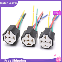 Water Leaves ตัวยึดรีเลย์รถยนต์เซรามิก, 5 pins Auto RELAY SOCKET 5 PIN RELAY CONNECTOR ปลั๊กเซรามิครีเลย์ยึดที่นั่งรีเลย์สูงพร้อมหมุด