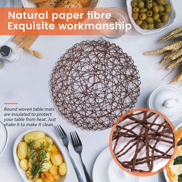 round-paper-fiber-woven-place-mats-decorative-braided-natural-mat-holidays-parties-decor-15-inch-set-of-12
