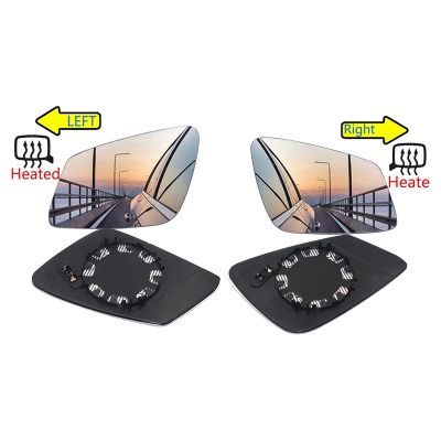 Side Wing Door Mirror Rearview Mirror Glass Heated 2Pin for 1 2 3 4 5 Series F20 F22 F30 F34 F32 F07 F10