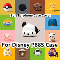 【Discount】 For Disney P88S Case Cool Cartoon Pattern Milk tea cow for Disney P88S Casing Soft Earphone Case Cover