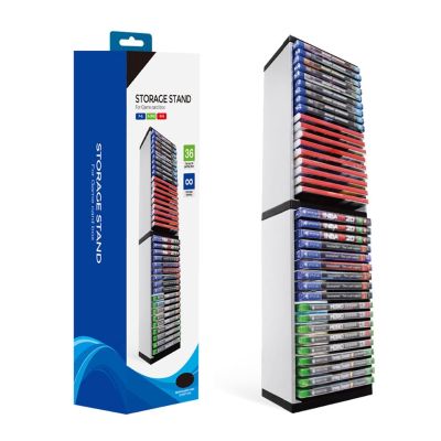 Host Disc Double-layer Storage Box Holder Game Disk Tower Vertical Stand Can Store 36 Game Discs For PS4 PS5 Switch XboxOne