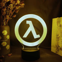 2021Game Half Life Alyx Logo Design Beautiful Gaming Room Computer Desktop Setup Light Decor LED Sensor Night Lamp Kids Bedroom Gift