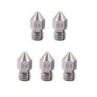 №⊕▫ 5PC/Set 0.4mm Hardened Stainless Steel Tungsten MK8 Nozzles Extruder Threaded 1.75mm For JGMKAER 3D Printer A3S/A5/A5S/Magic