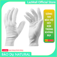 Combo 10 Đôi Găng Tay Bảo Hộ Cotton Pha Nylon Trắng Dệt Kim Không Bụi