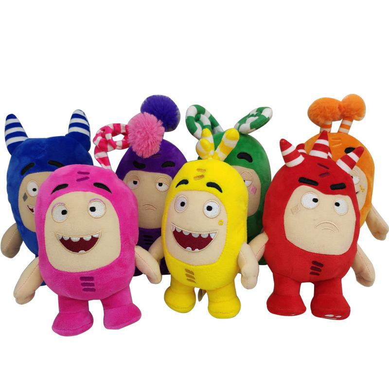 7pcs/lot 15-18cm Oddbods Plus Toys Doll Oddbods Newt Double Pogo Zee Jeff Fuse Slick Plus Soft Stuffed Toys for Children Kids Gift