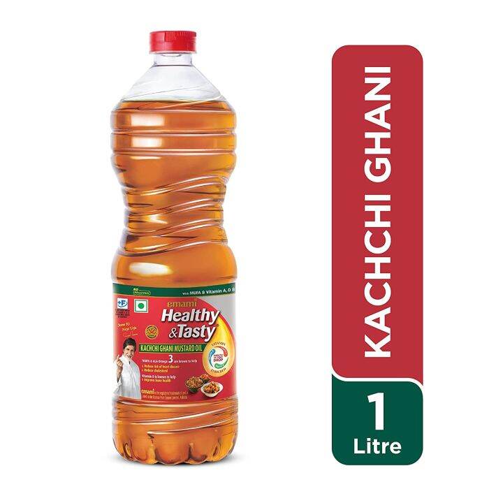 Mustard oil Emami Healthy Tasty Kachi Ghani 1 L Bottle | Lazada PH